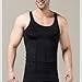 PHCOMRICH Men's Compression Shirt，Workout Vest，Tummy Control Undershirts，Gynecomastia Compression Shirts(Black, S)