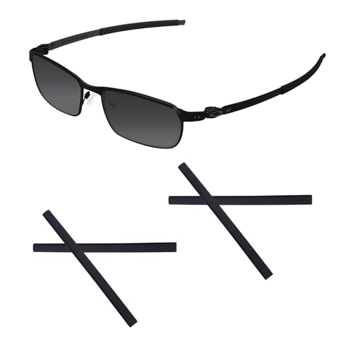 Acefrog 2 Pairs Upgraded Soft Silicone Replacement Temple Sleeve Ear Socks for Oakley Tincup OX3184, Tincup Carbon OX5094 Eyeglasses, Pitchman OX8050 OX8096, Tincup Sunglasses Perfectly Fit, Black