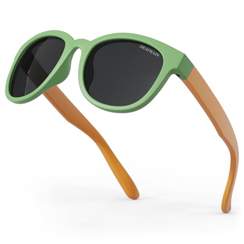 Lunettes de soleil polarisées enfants 5-13 ans DEAFRAIN en caoutchouc TPEE
