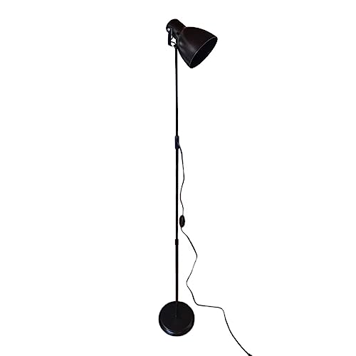 Luminária abajur de chão articulada gira 360 graus - Coluna de iluminação (Preto)