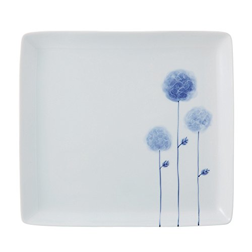 浜陶 フラワーボール 角プレート 09-05