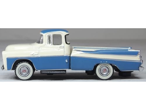 Oxford 1/87 HO Dodge D100 Pickup 1957 Azul/Blanco miniatura 2