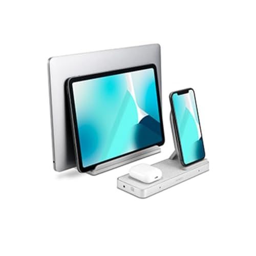 Kensington StudioCaddy mit drahtlosem Qi-Ladegerät für Apple-Geräte, kabelloses Ladegerät für Smartphone/iPad/MacBook/Watch und MacBook-Ständer, K59090WW