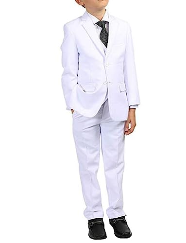 Costume 3 pièces garçon Ulnomio avec veste à deux boutons et col revers cranté élégant