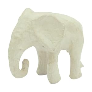 Décopatch AP186C Pappmaché Figur Afrikanischer Elefant, 1 Stück