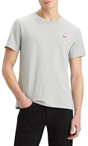 T-Shirt Homme Levi's Original Housemark, Gris Chiné Jersey, Taille L