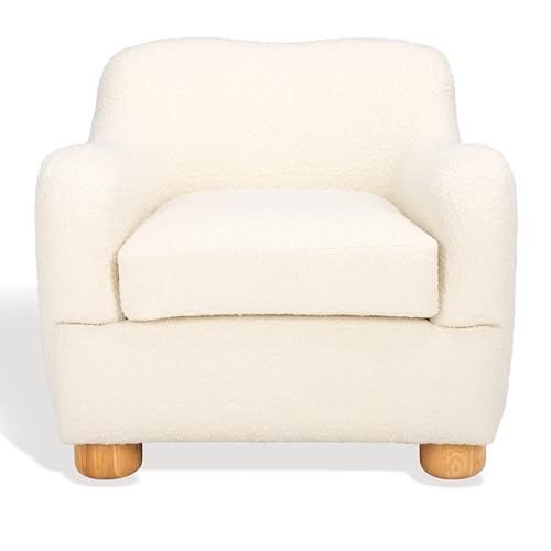 Sillón Tapizado Boucle Color Ivory Plegable miniatura 1