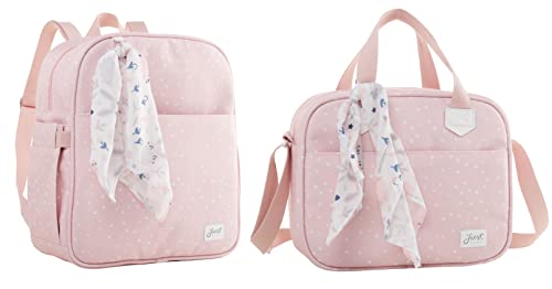 Kit Bolsa Maternidade, Mochila Trocador Bunny Just Baby Rosa