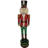 Fraser Hill Farm 6-Ft. Prelit Tinsel Nutcracker with LED Lights, 3D Light up Decoration for Indoor or Outdoor Display, Christmas Holiday Decor for Outside, Yard, Porch