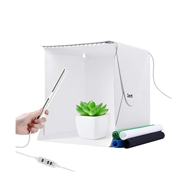 Lichtzelt mit Beleuchtung, Zecti Tragbarer Foto-Studio-Ministand-Schießzeltinstallationssatz faltende Fotografie…