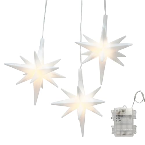 LED Weihnachtsstern, 3D Leuchtsterne Beleuchtung, Aufhängen...