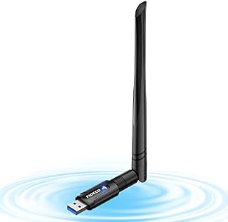 FIDECO WiFi Adapter - AC1200 Dual Band (5.8G/Max 867Mbps & 2.4G/Max 300Mbps), WiFi Dongle with 5dBi High Gain Antenna, USB 3.0 WiFi Adapter for Desktop/Laptop, Support Windows, Mac Os X 10.6-10.15