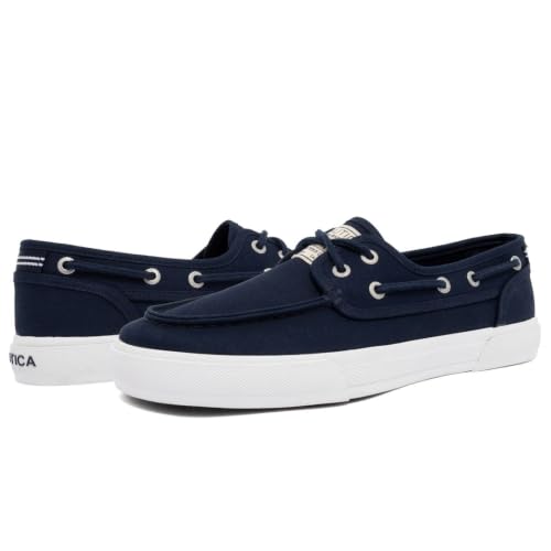 Image of Nautica Men's Casual Boat Shoes, Moc-Toe Loafers with Cushioned Insole, Deck Fashion Sneaker