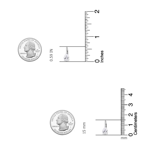 Image of TRUESILVER ACPL 925 Sterling Silver Cubic Zirconia Earrings for Women & Girls | BIS Hallmarked Drop Dangle Leverback Style | Elegant Jewelry Gift for Women