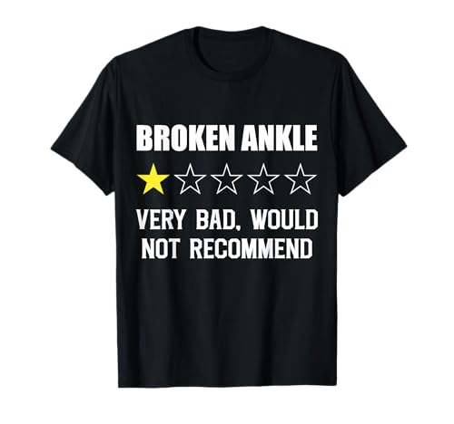 FUNNY GET WELL SOON TSHIRT & BROKEN BONE TSHIRT Black