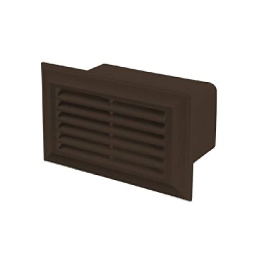 Blauberg UK Decor 81X136 Brown Flat Plastic Duct Air Brick Wall Grille-110x54mm-Brown, 110x54mm