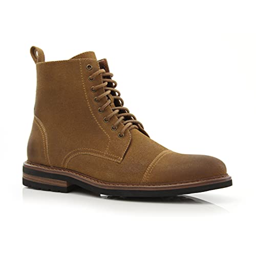 Image of Polar Fox Men's Ankle Dress Boots | Lace-up Casual Fashion Boot Collection | Cap Toe & Plain Toe Styles |