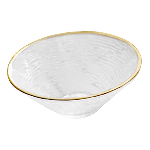 VICASKY Ciotola di Vetro per Insalata e Dessert, Piccola Ciotola da Portata in Vetro Trasparente, Superficie Liscia per Uso Domestico e Feste, Resistente e Facile da Pulire