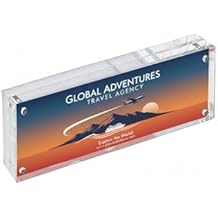 Azar Displays 104430 Clear Acrylic Magnetic Photo Frame Block 3" x 11" Vertical/Horizontal