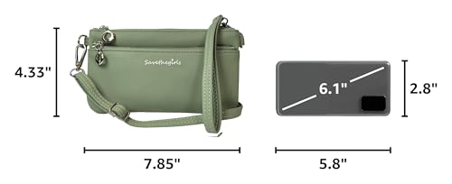 Image of Save the Girls Cell Phone Purse - Touch Screen Women's Crossbody Bag - Clutch Purses for Women (Bella)