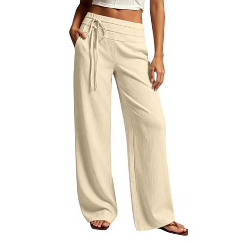 Pantalon large d'été léger avec poches pour look vacances et détente