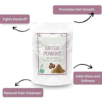 Miniatura 4 de Natural Aritha Powder for Hair Pack of 2 each 200gm