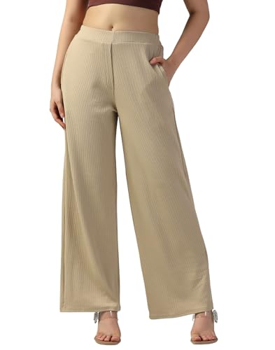 Image of Selvia Women's Lycra Straight Korean Style Trouser, Regular Fit Casual Pants
