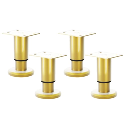 Patas ajustables doradas para muebles con acabado premium extensible, 4 piezas 6