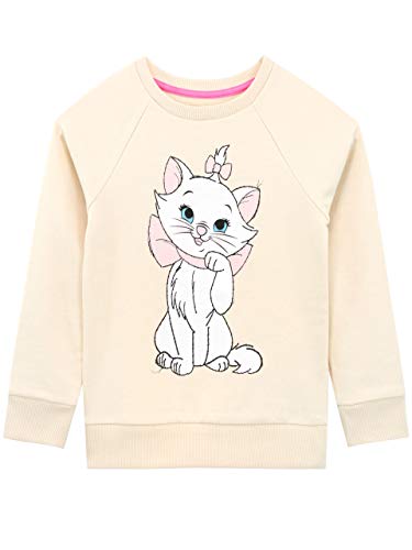 Disney Felpa per Ragazze Aristogatti Bianco 3-4 Anni