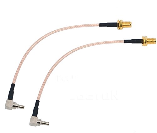 2PCS jack femmina SMA a CRC9 maschio ad angolo