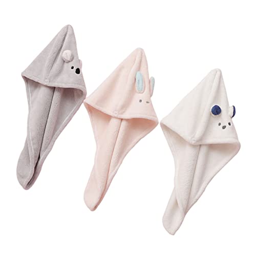 Healeved Hair Drying Wrap for Women 3pcs Fast Absorbing Turban Anti-Slip Soft Material Suitable for Hair