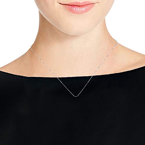 AeraVida Stylishly Sleek 0.5 Mm Box Chain.925 Sterling Silver Necklace | Sterling Silver Box Chain 16", 18", or 20" | Plain Silver Chain Necklace | Sterling Silver Necklace for Women4