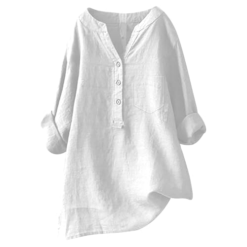 Chemisier Femmes Dentelle Hauts Chic Couleur Unie T-Shirt Ajustement Slim élégant Tunique Casual Col V Manche Court Plissé Fleurs Henley Blouse Tops Basique...