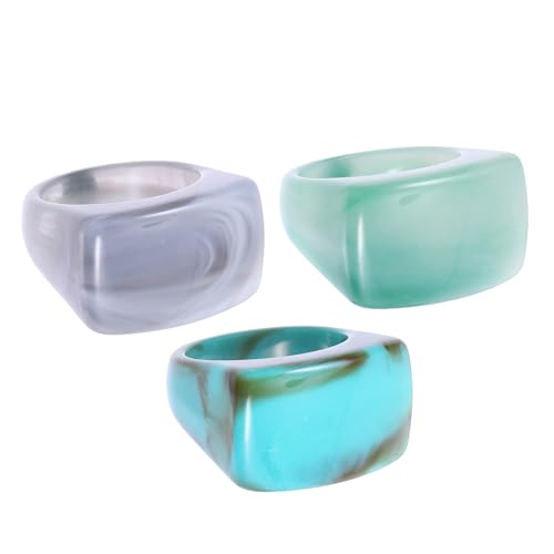 Bagues acrylique au motif créatif pour femmes et filles bijoux mode simple