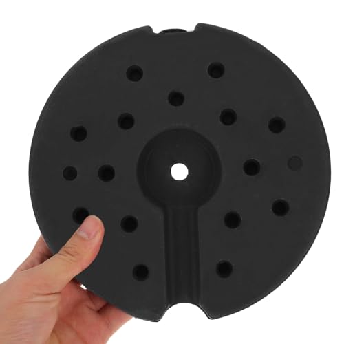 Base de lámpara de mesa estable HEMOTON, contrapeso resistente de goma negra de alta densidad 4
