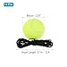 PATIKIL Tennis Balls with String, 4 Pack Tennis Training Ball with String Self Practice Train Tool, Yellow, 6cm/2.5 inch, 4pcs