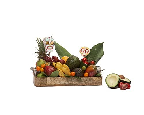 FASHION FRUIT I Cesta de Regalo Gourmet de Frutas Mexico I Regalo Original Ideal para Cualquier Ocasión con Soporte Decorativo Incluido