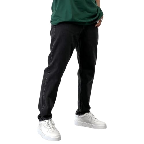 Men's Regular Fit Solid Comfort Basic Jeans Lightweight Streetwear Denim Pants Straight Leg Outdoor Jeans Trouser
