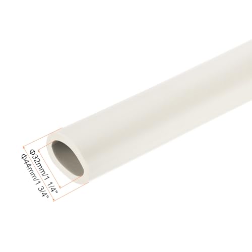 Image of uxcell Foam Tubing for Handle Grip Support,32mm(1 1 /4 inch) ID 44mm(1 3 /4 inch) OD 0.3 Meter /1ft Length White
