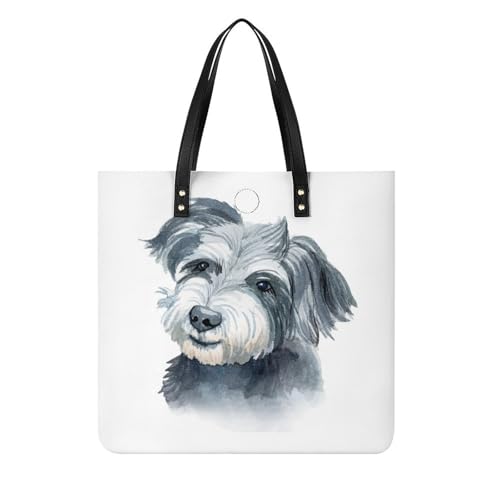 Chien peint sac à main shopper fini le manque de place avec ce grand tote bag voyage