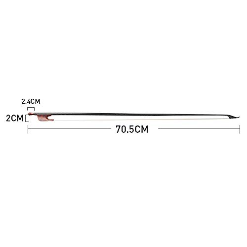 4/4 Violin Bow Carbon Fiber Finish Bowstring Ebony Tailstock Bows for Any Players - Thumbnail 7