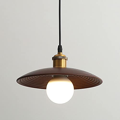Plafond suspendu moderne avec ensemble luminaire LED réglable en noyer