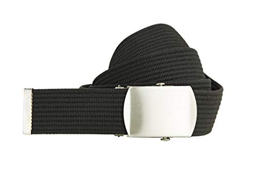 Shenky - Cinturón militar - 4 cm ancho - Negro -