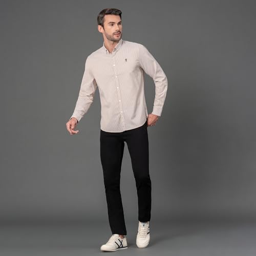 Image of Red Tape Striped Regular Fit Shirt For Men | Comfortable & Stylish
