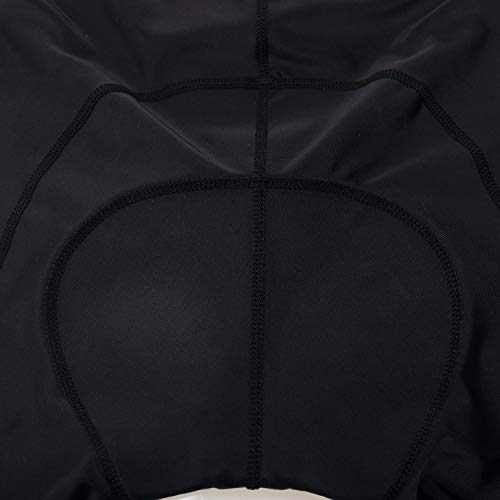 Weimostar Short feminino de ciclismo acolchoado com gel meia calça respirável, Preto Jp3003, M