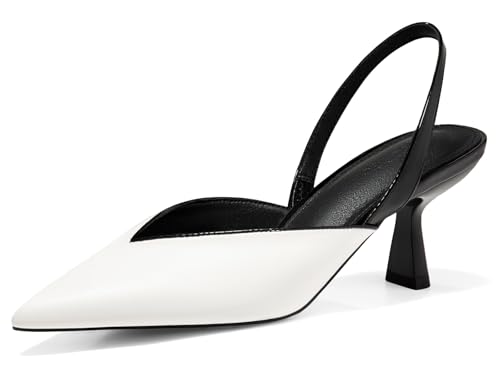 Coutgo Womens Slingback Kitten Heels Closed Pointed Toe Slip on Party...