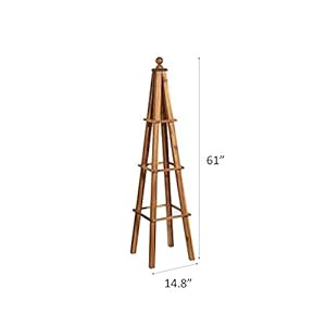 Classichomeandgarden3rungacaciawoodobelisk61h Urban Country Home Decor Classic home and garden 3 rung acacia wood obelisk 61 h urban country home decor