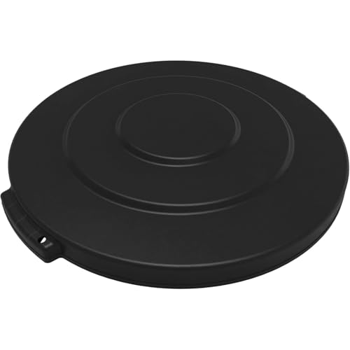 Image of SPARTA Bronco Lid for 10 Gal. Trash Can, Durable, Food-Safe, NSF and HACCP-Compliant, Lid for Commercial Use (Container Sold Separately - Fits Bronco Only), Polyethylene, 10 Gallon, Black (Pack of 6)