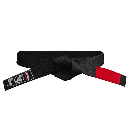 Hayabusa 2.0 Adult BJJ Belt - Premium Quality, IBJJF Compliant, Reinforced Double Stitching - Black, A1