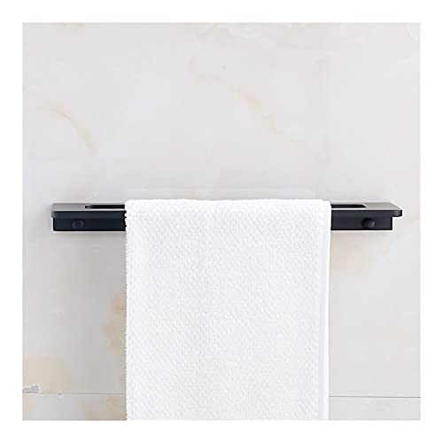 Porte-serviettes mural en aluminium noir mat de qualité supérieure
